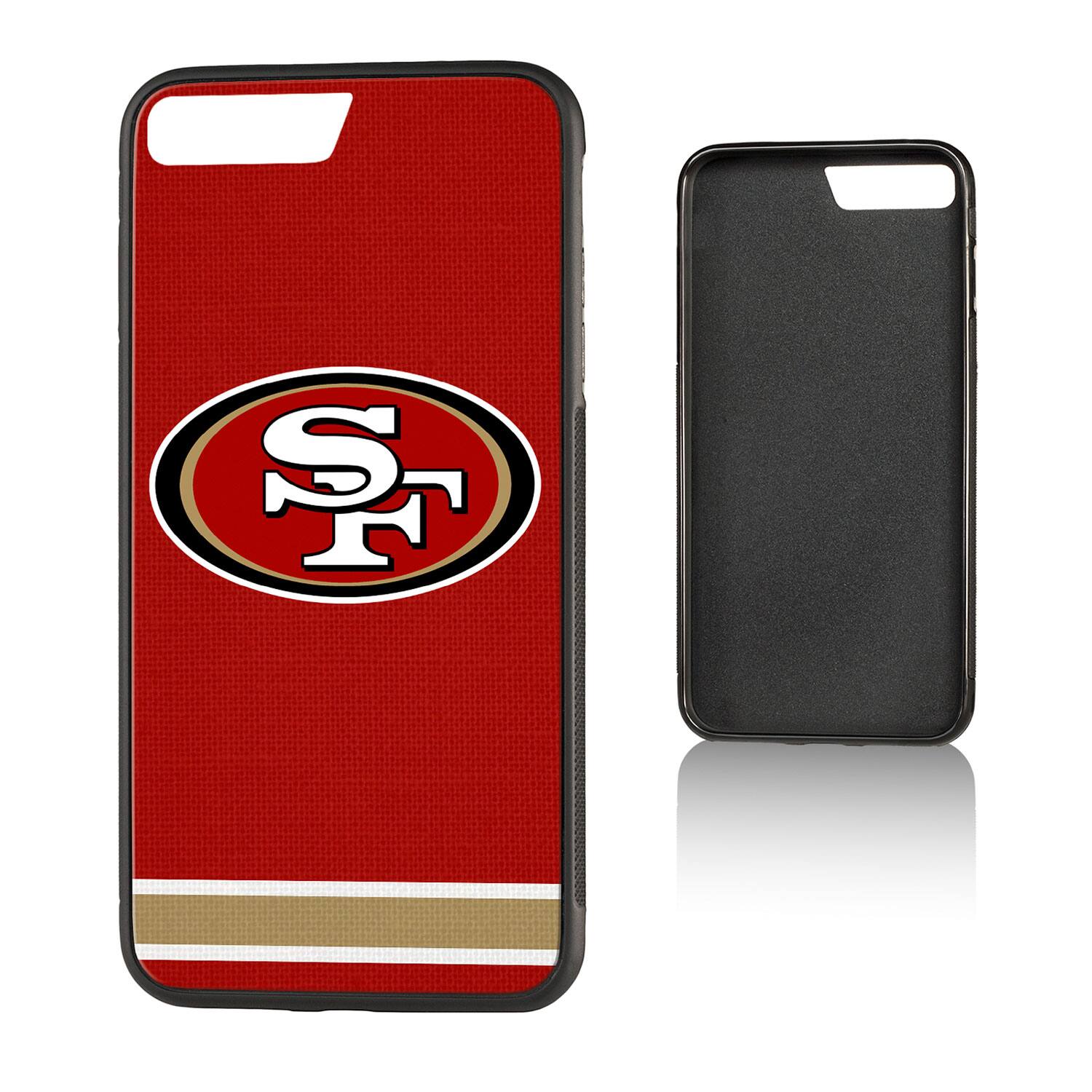 Alt View 3. Keyscaper - San Francisco 49ers iPhone Stripe Design Bump Case - 15 Plus - Multicolor.