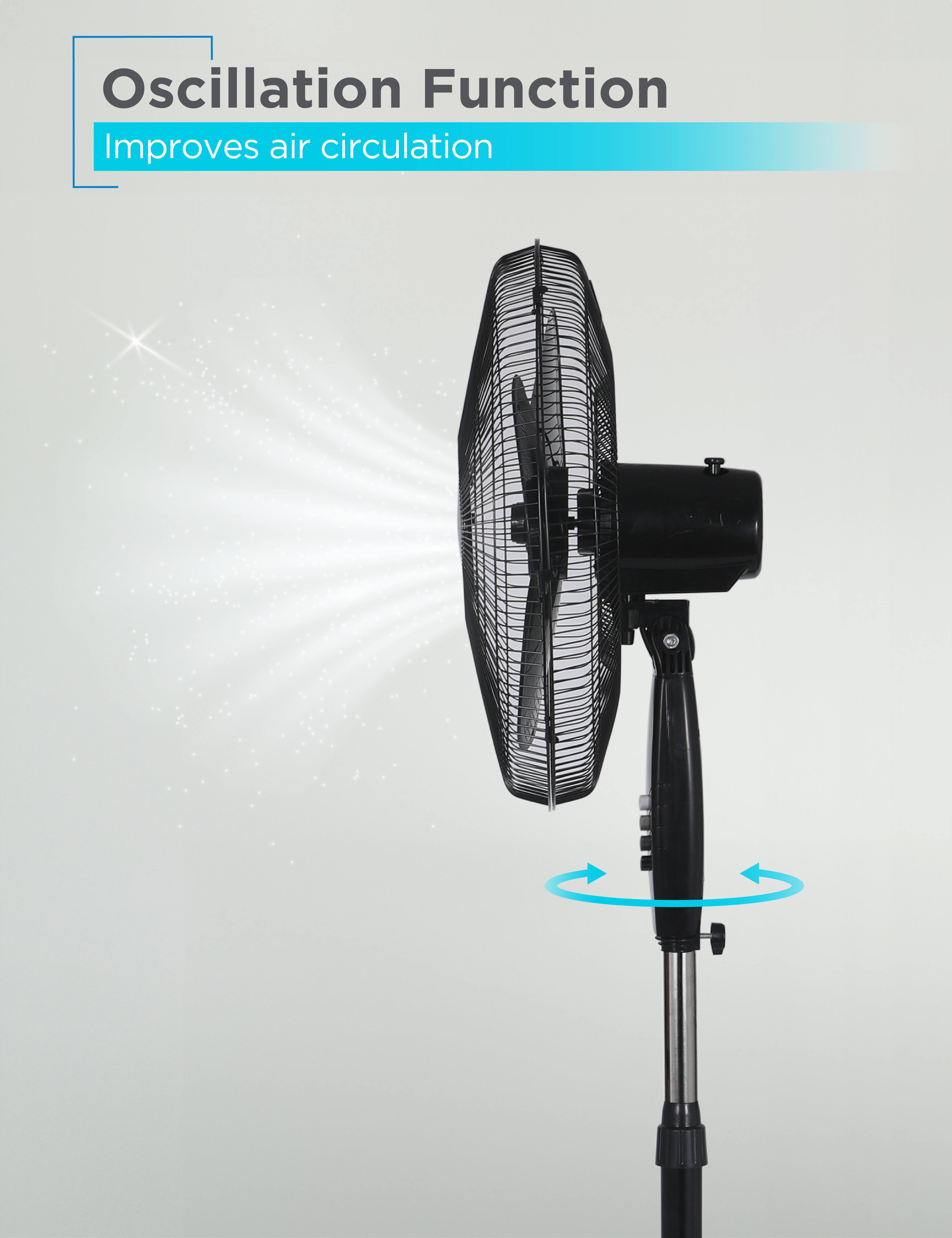 Black+Decker 18 Inch Pedestal Fan, Oscillating Fan for Home and
