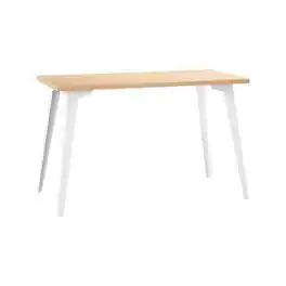 Orison - Office 24x48 Mid Century Modern Desk, Alpine Platinum Oak - White