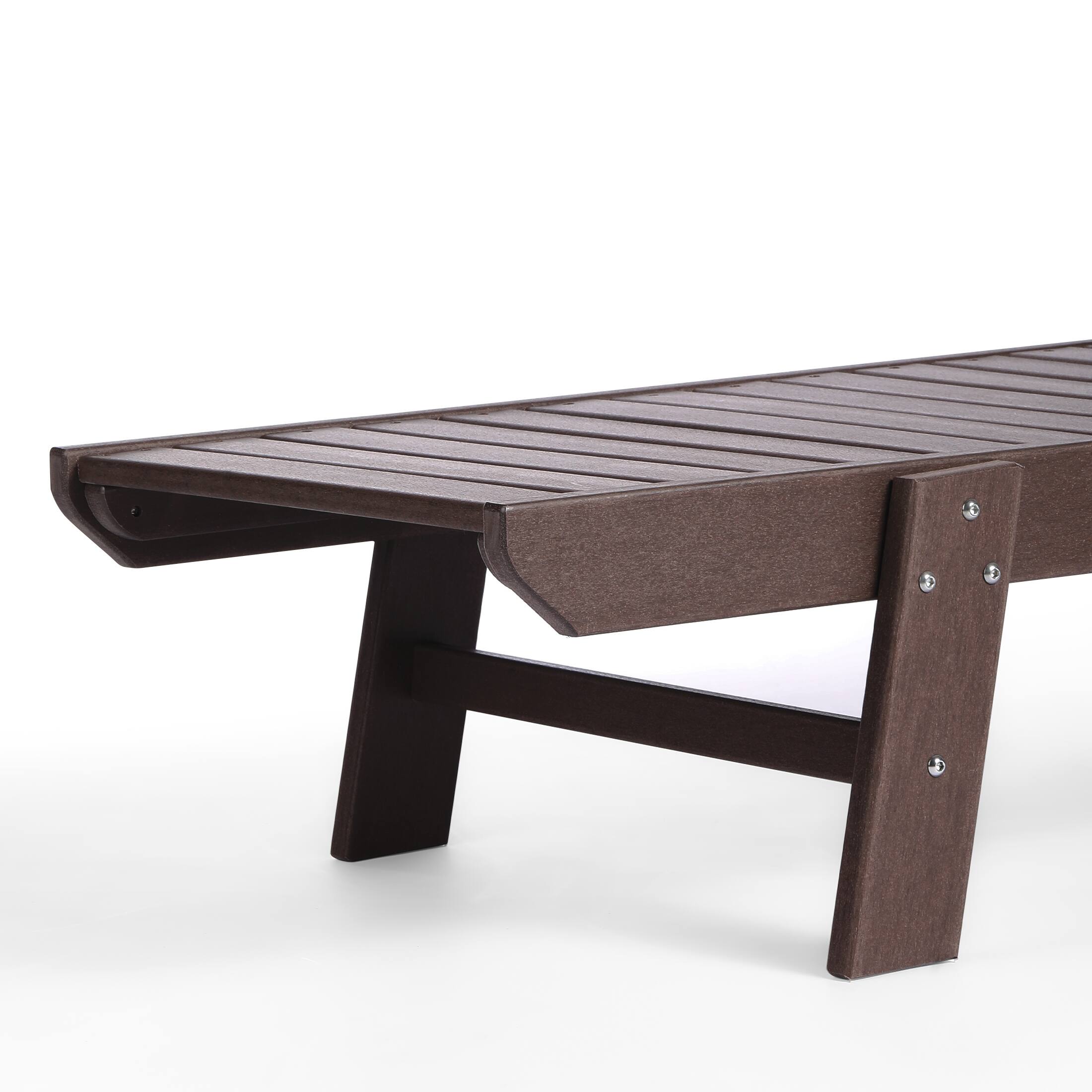 Alt View 4. WestinTrends - WestinTrends Malibu Poly Reclining Chaise Lounge - Dark Brown.