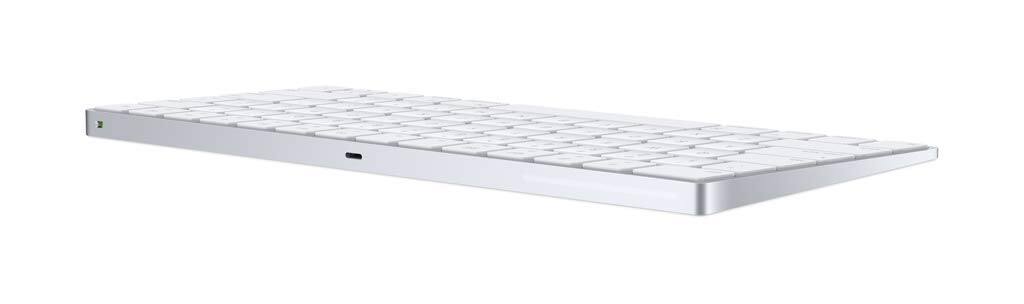 Alt View 2. Apple - Apple Magic Keyboard - Russian, Includes Lighting to USB Cable, Silver - Silver.