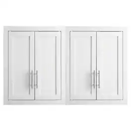 FurniFact - 2-Piece Wall Kitchen Cabinet Set - White