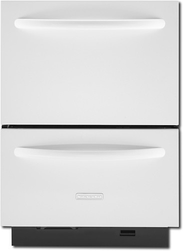 Best Buy Kitchenaid Architect Ii 24 Double Drawer Dishwasher White Kudd03dtwh