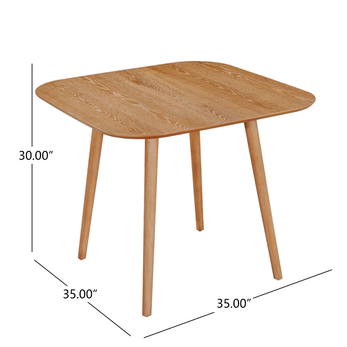 Loheer Square Dining Table for Four, Wood Tone, Mid Century Modern ...