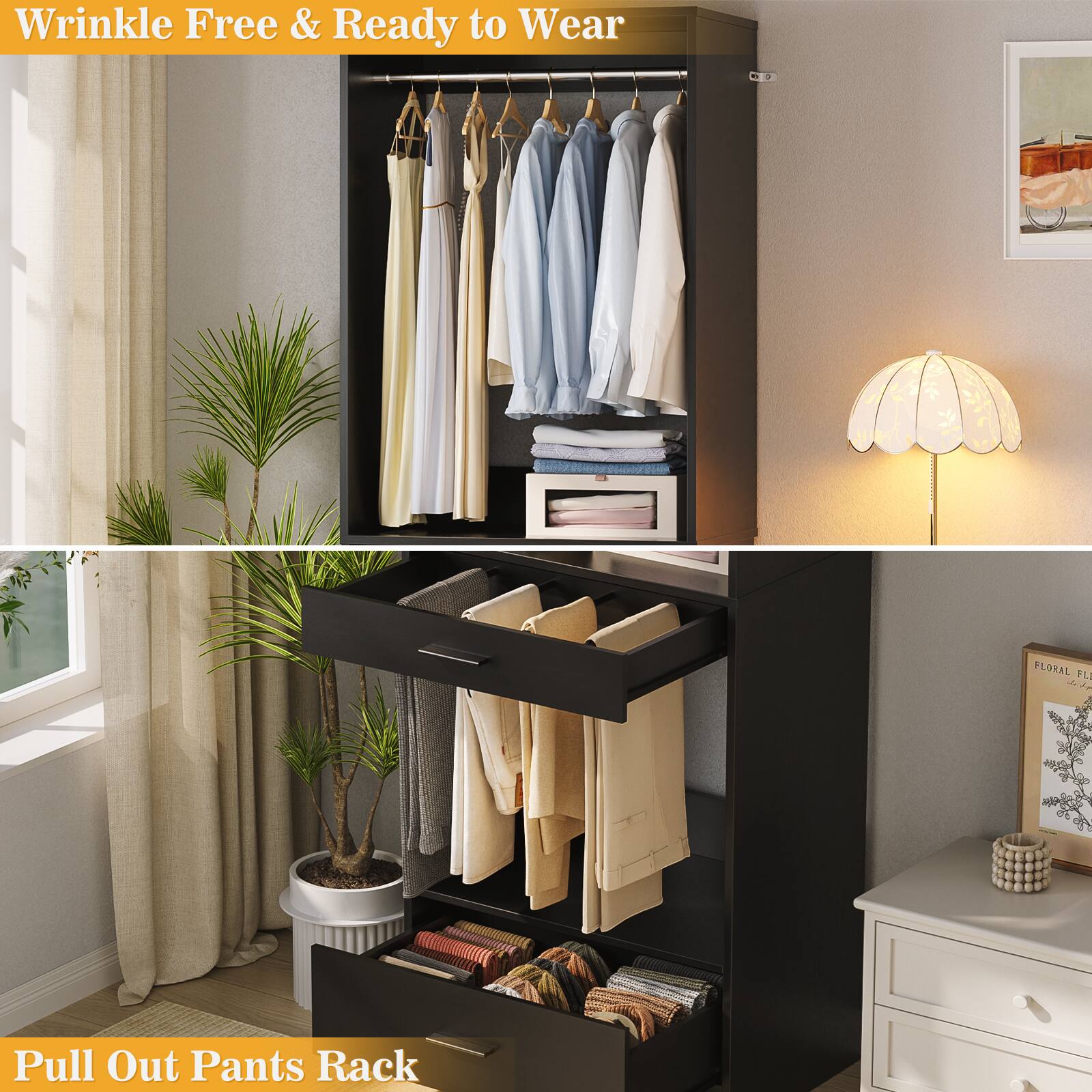 Wrinkle Free & Ready to Wear

Pull Out Pants Rack
