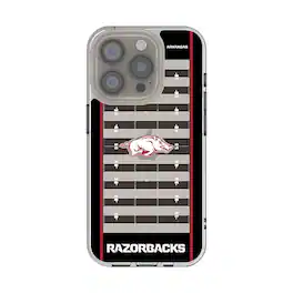 Keyscaper - NCAA - Arkansas Razorbacks iPhone Clear Football Field Design Case - 14 - Multicolor