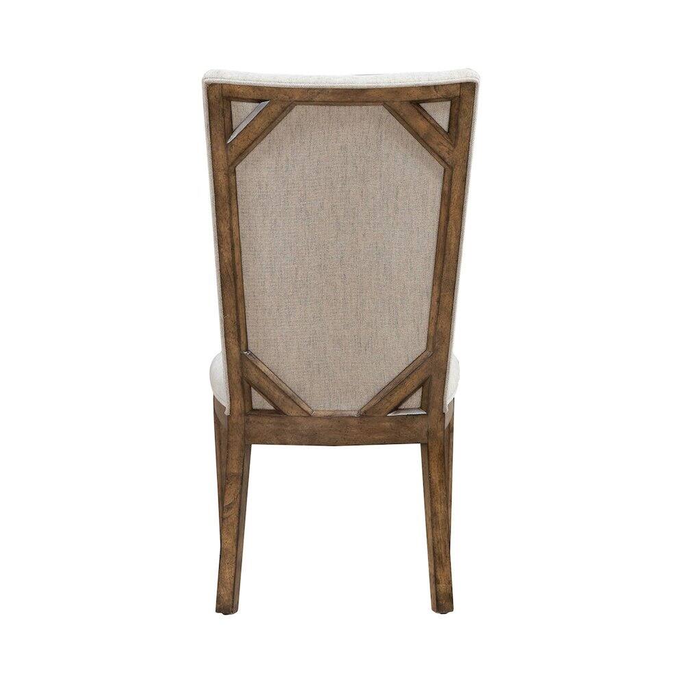 Left. Liberty Furniture Industries - Carolina Park Upholstered Side Chair for Dining Room - Set of 2 - Amber Brown - Amber Brown.