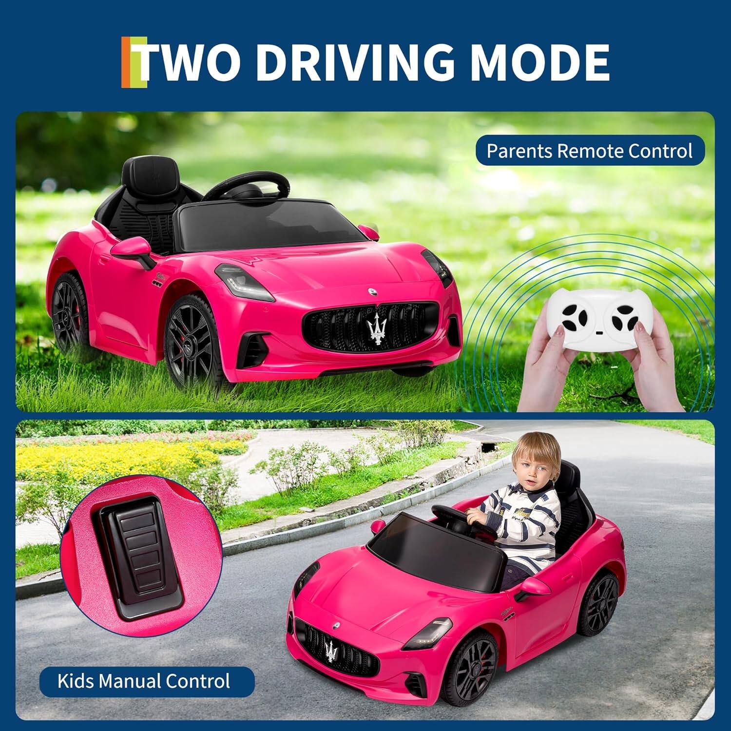 TWO DRIVING MODE

Parents Remote Control

Kids Manual Control