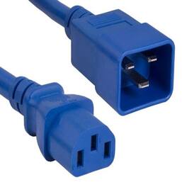 Sanoxy - Cables and Adapters; 6ft 14 AWG 15A 250V Power Cord (IEC320 C20 to IEC320 C13) - Blue