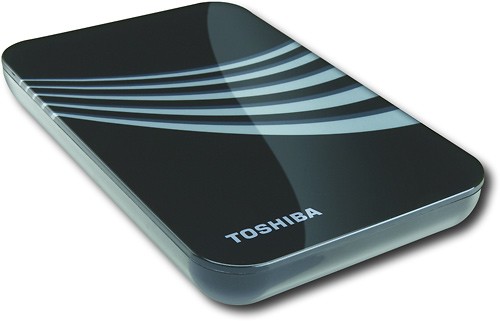  Toshiba - 320GB External Portable Hard Drive - Black/Gray