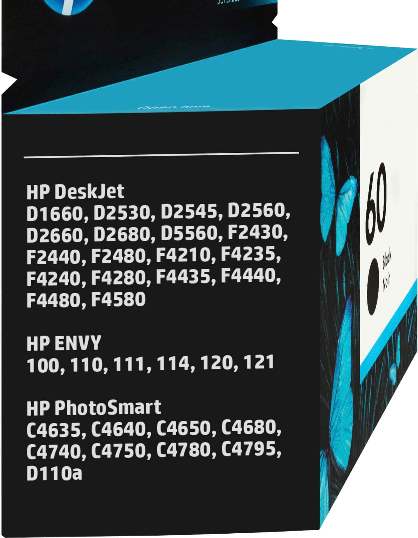 Alt View 1. HP - 60 Standard Capacity Ink Cartridge - Black.