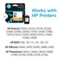 HP Works with HP Printers

60 HP DeskJet D1660, D2530, D2545, D2560, D2660, D2680, D5560, F2430, F2440, F2480, F4210, F4235, F4240, F4280, F4435, F4440, F4480, F4580

HP ENVY 100, 110, 111, 114, 120, 121

HP OfficeJet J4540, J4550, J4580, J4680, 4500

HP PhotoSmart C4635, C4640, C4650, C4680, C4740, C4750, C4780, C4795, D110a