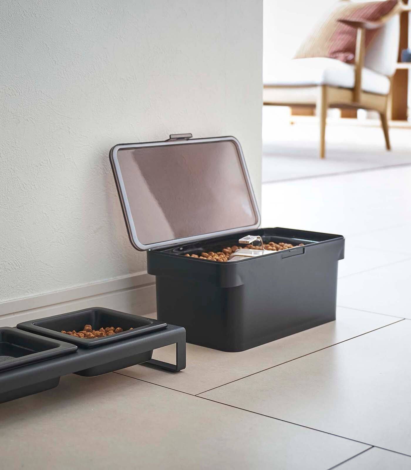 Alt View 7. Yamazaki Home - Airtight Pet Food Container - Three Sizes - Black.