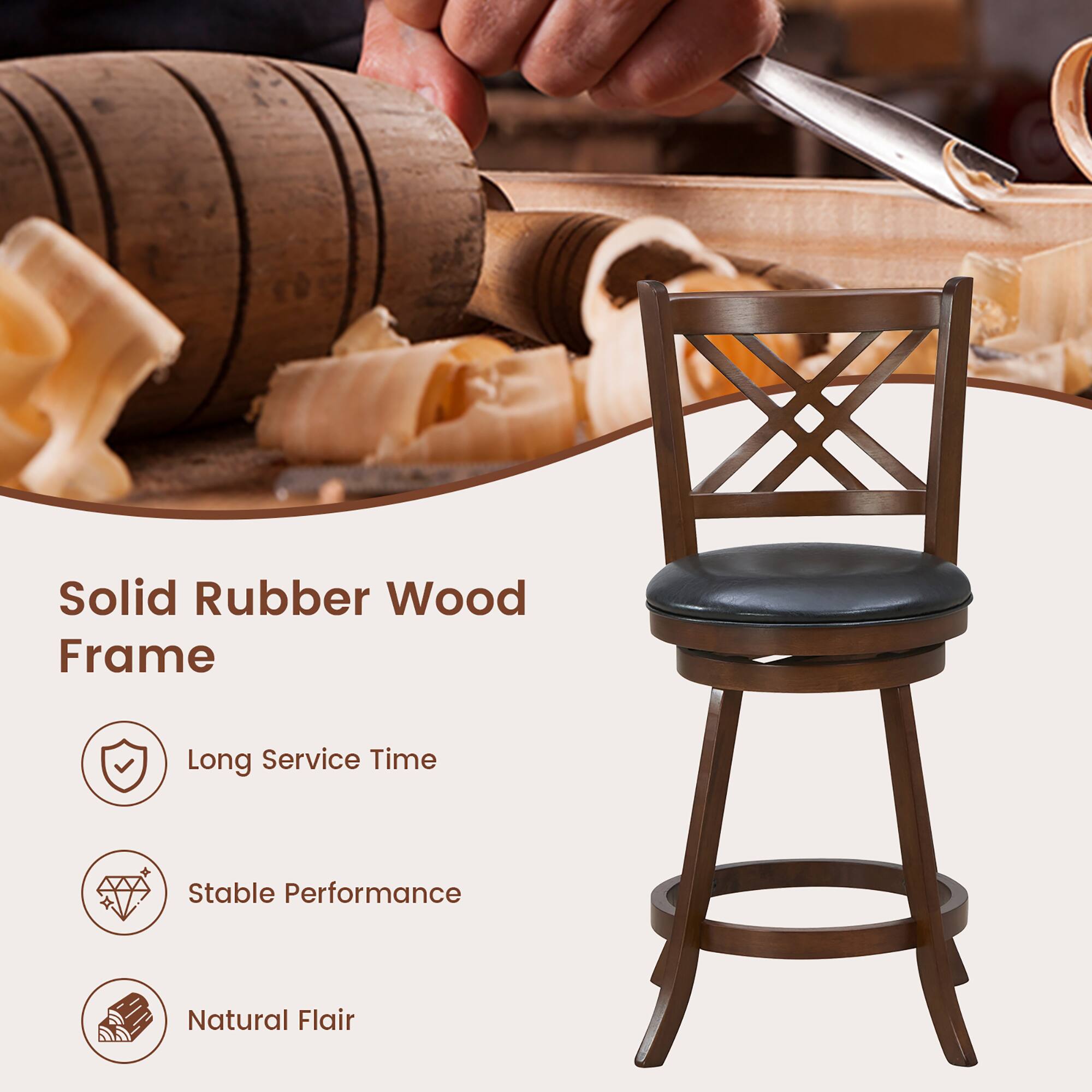 Solid Rubber Wood Frame
Long Service Time
Stable Performance
Natural Flair