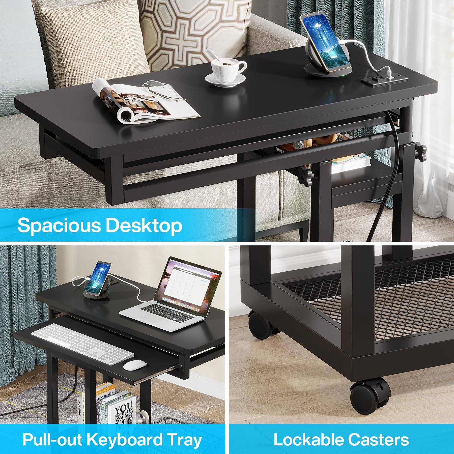 Spacious Desktop

NATABORGAN
FROM yoursella

POLICED YOU SECRETS
Pull-out Keyboard Tray

Lockable Casters