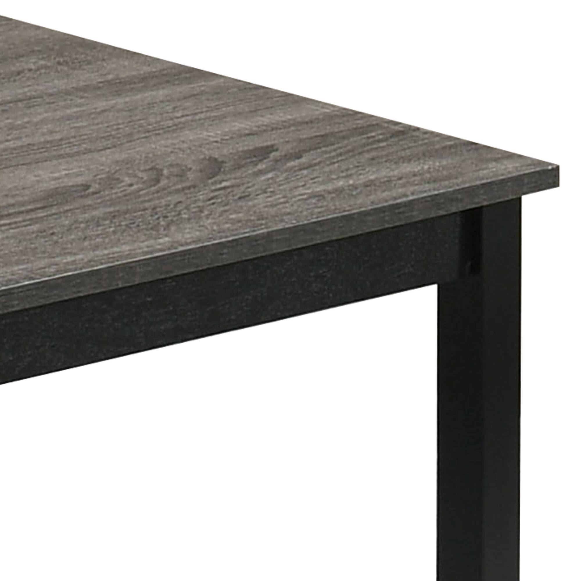 Back. Vaczon - Modern 3Pc Table Set Featuring Rubberwood Solid Legs and Easy-Care Engineered Wood Surface - Gray.