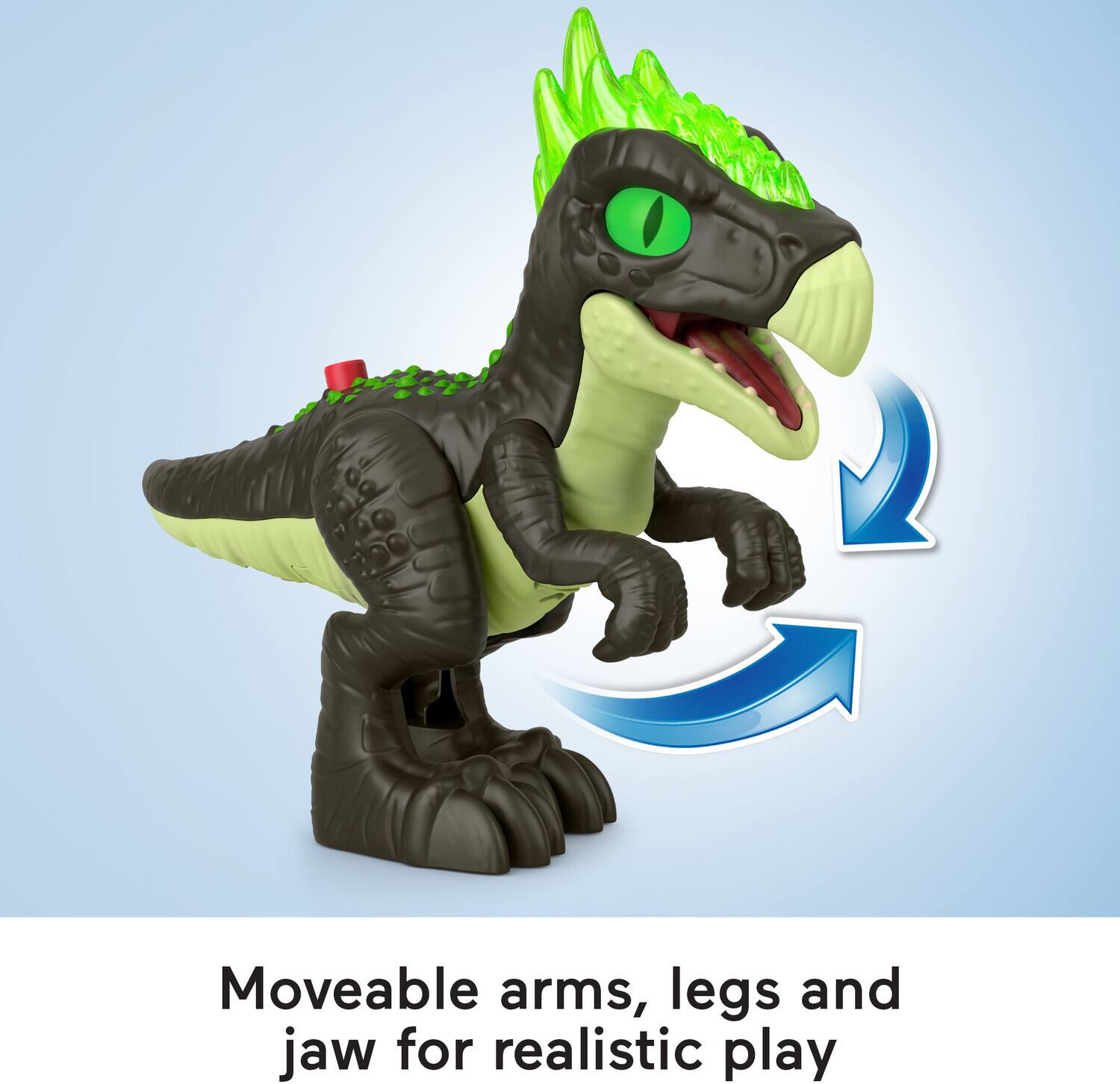 Moveable arms, legs and jaw for realistic play