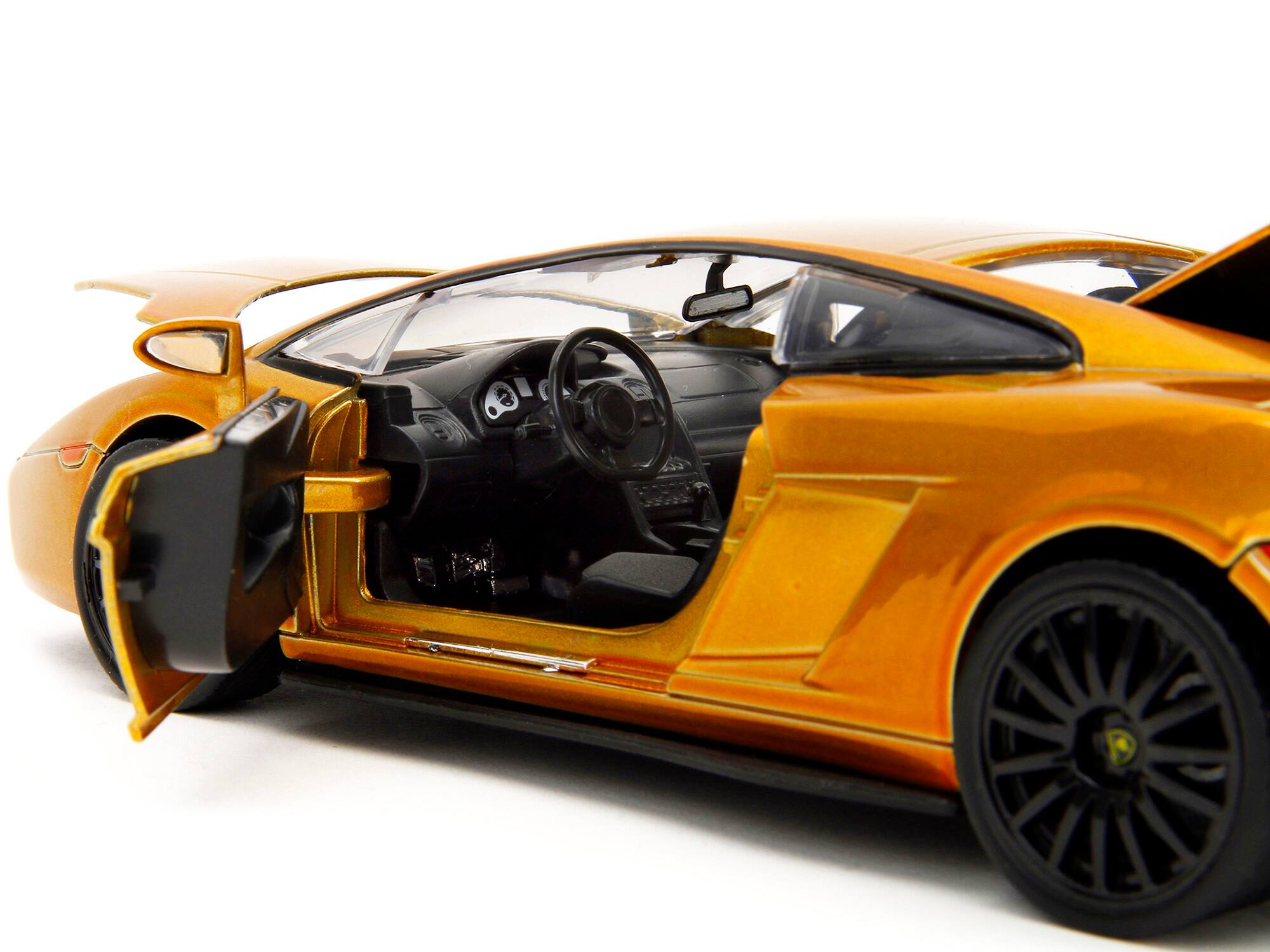Left. Jada - Lamborghini Gallardo Gold Metallic "Fast X" (2023) Movie "Fast & Furious" Series 1/24 Diecast Model Car by Jada - Gold Metallic.