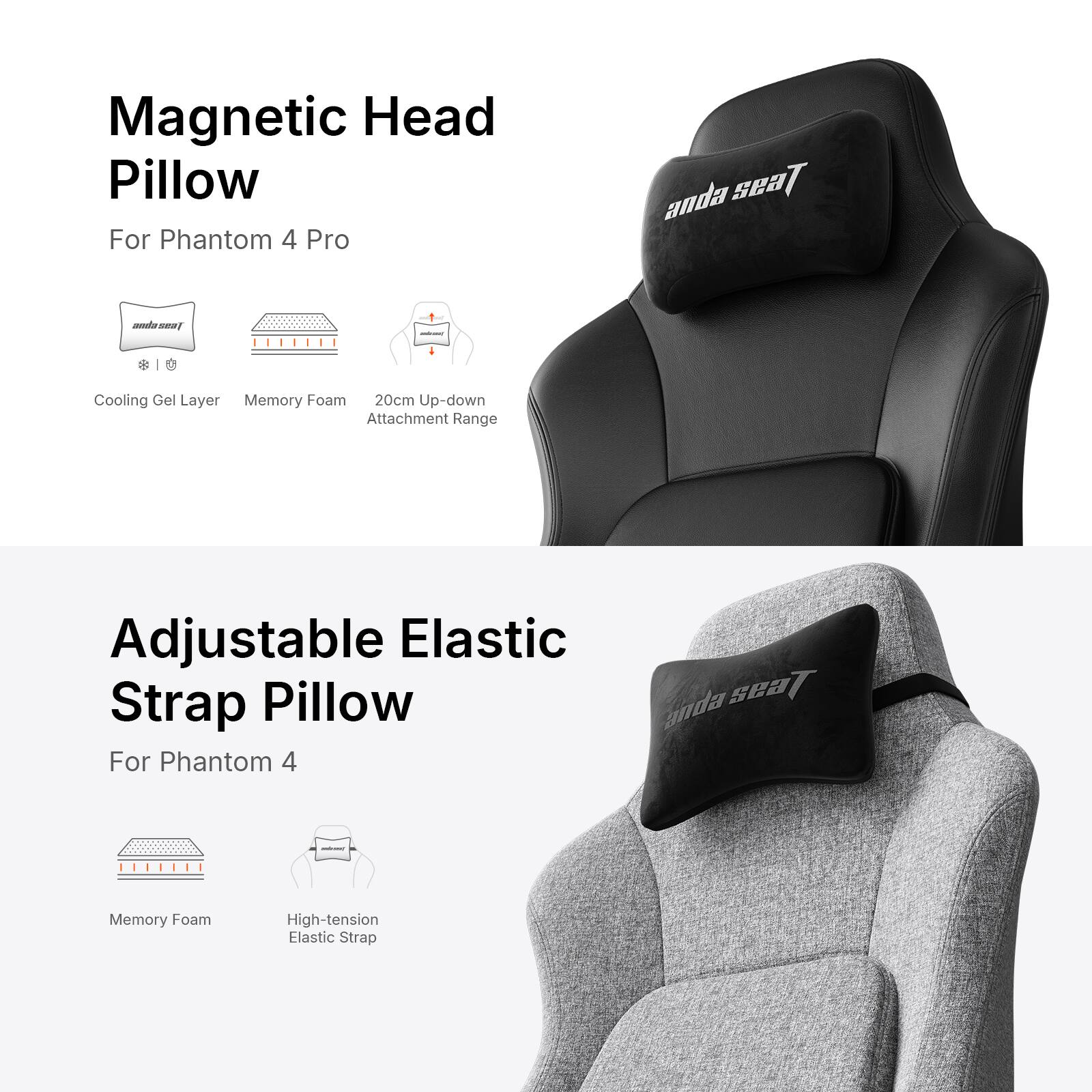 AndaSeat Phantom 4 Series Ergonomic Office Gaming Chair, Ash Gray ...