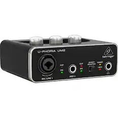 U-PHORIA UM2
behringer DIRECT POWER CLIP MONITOR +48V SIG
MIC/LINE 1
INST 2