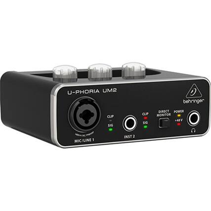 U-PHORIA UM2
behringer DIRECT POWER CLIP MONITOR +48V SIG
MIC/LINE 1
INST 2