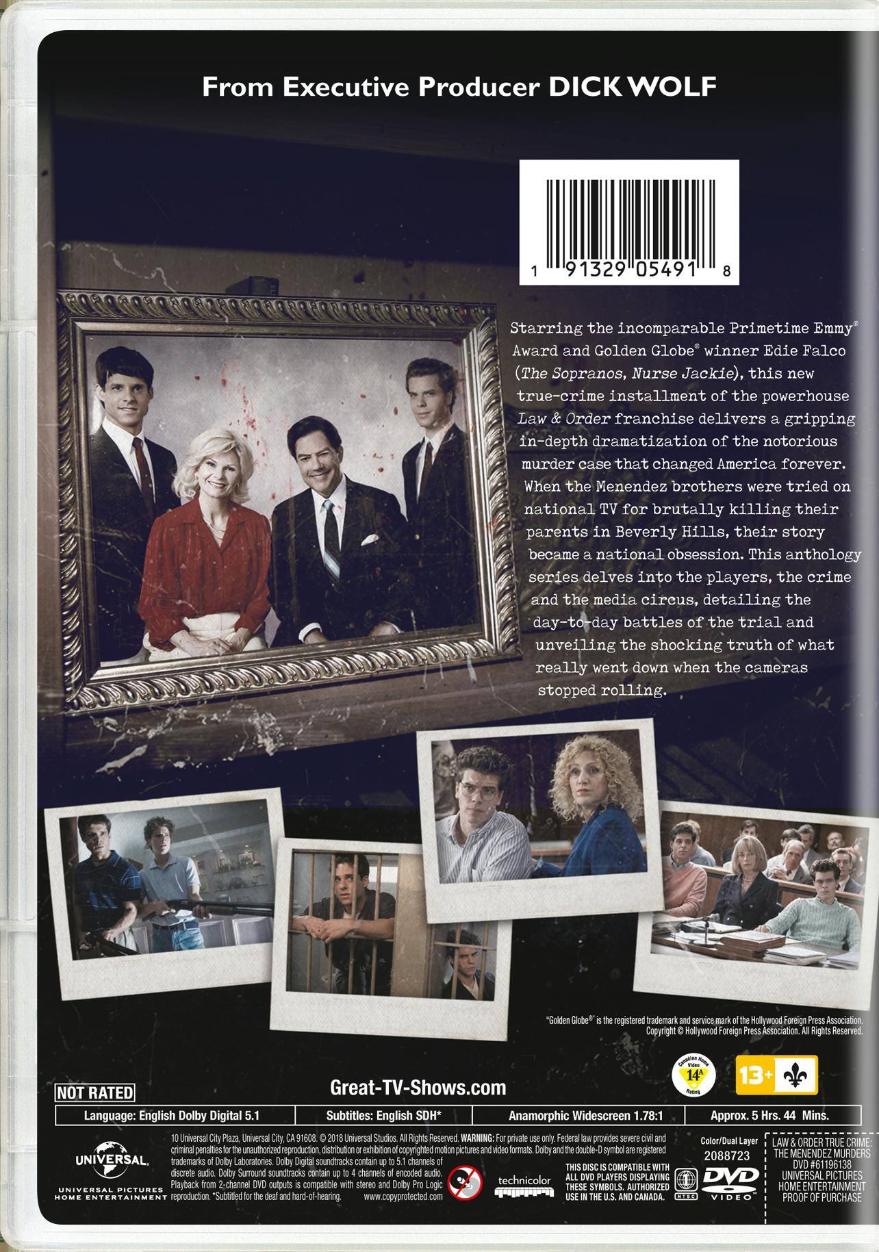 Angle. Law & Order: True Crimes - The Menendez Murders [DVD].