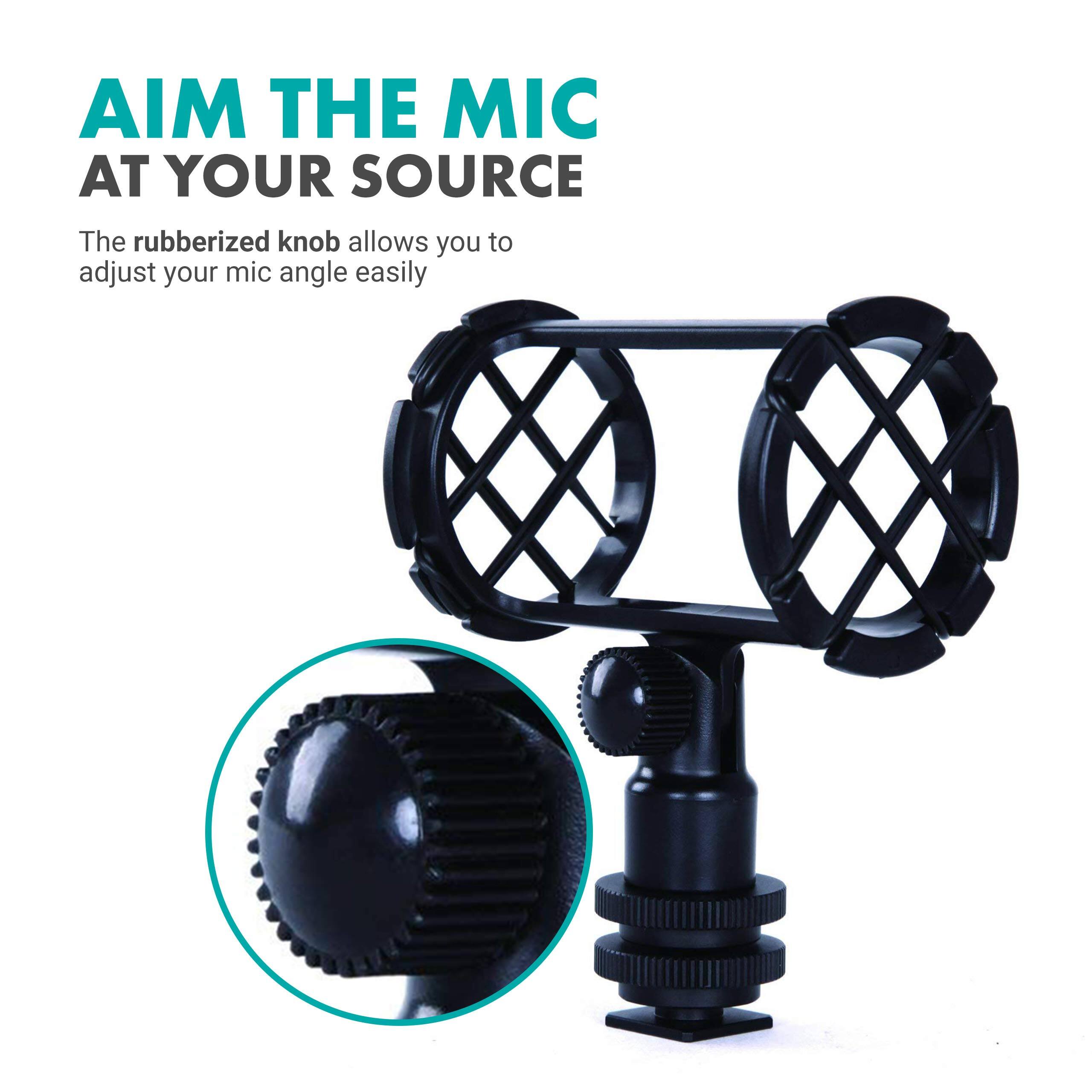 AIM THE MIC AT YOUR SOURCE

The rubberized knob allows you to adjust your mic angle easily