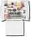 Front Standard. GE - Profile 25.1 Cu. Ft. Side-by-Side Refrigerator with Bottom-Mount Freezer - White-on-White.