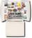 Front Standard. GE - Profile 25.1 Cu. Ft. Side-by-Side Refrigerator with Bottom-Mount Freezer - Bisque-on-Bisque.