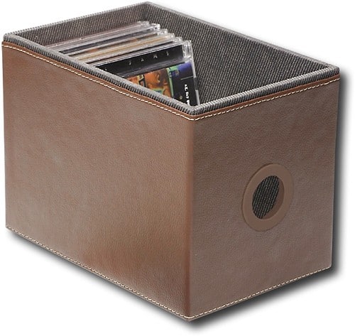 Angle Standard. Atlantic - Media Living 76-Disc CD Storage Crate - Espresso.