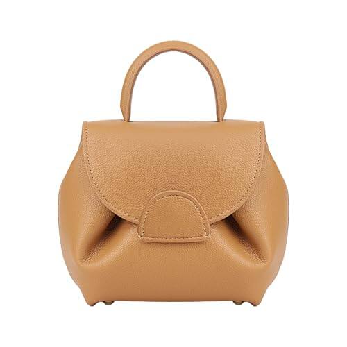 Front. Fabibe - Polene Bags For Women Women's Top-handle Handbags Top Handle Bag Designer Mini Faux Leather Shoulder - Light Brown.