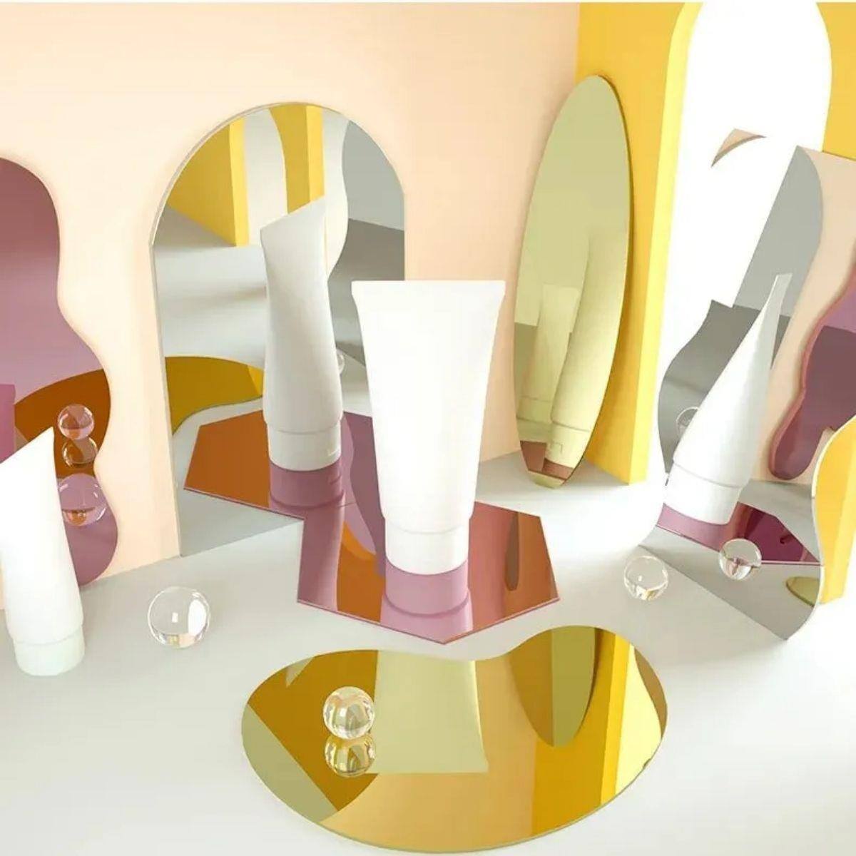 Alt View 9. Glow - Glow Acrylic Mirror Reflective Display Set - 11PC Photo Background Props - Modern Shapes for Product Photography &.