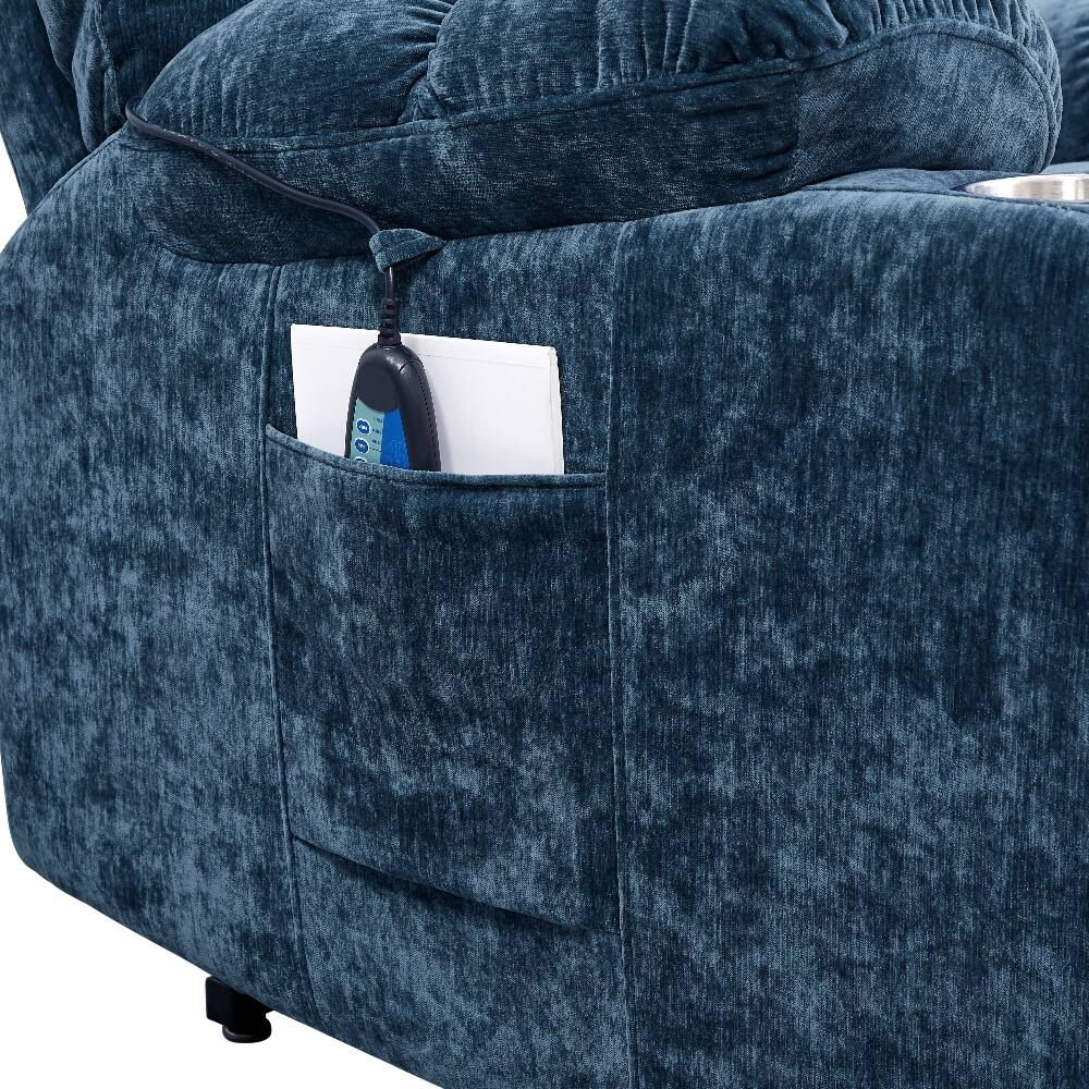 Alt View 8. Ropilly - Ropilly Dual OKIN Motor Power Lift Recliner, Lift Chair for Elderly with Heat and Massage - Blue.