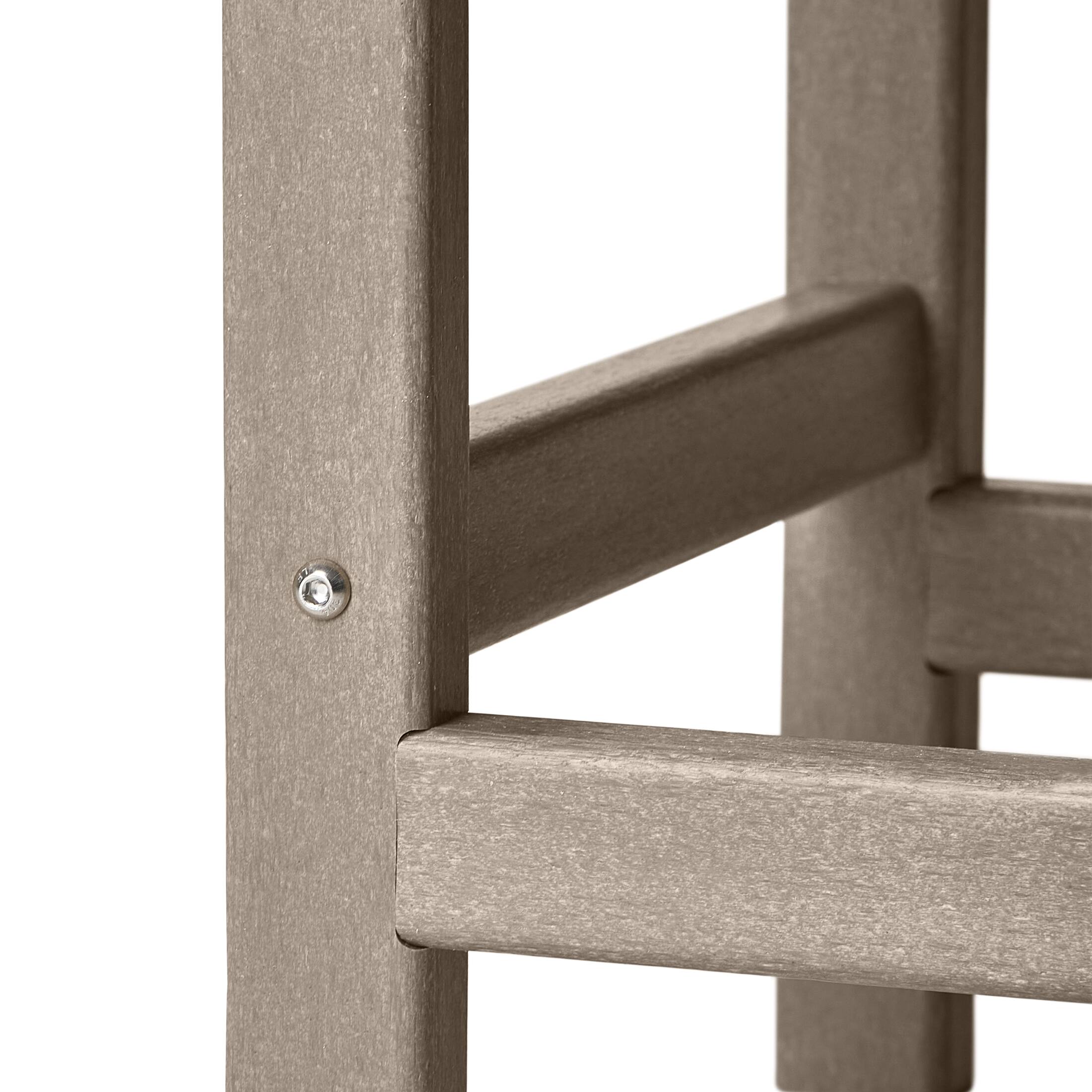 Alt View 6. WestinTrends - WestinTrends Malibu 14" square outdoor Side table for Adirondack chair - Weathered Wood.