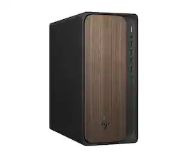HP - OmniDesk Desktop AI PC M03-0060 Intel Core Ultra 7 265 32GB RAM 2TB SSD Win 11 Home - Dark Wood