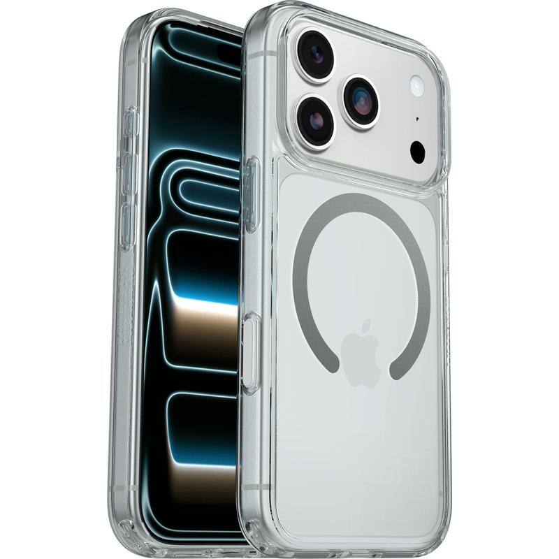 Alt View 5. OtterBox - OtterBox iPhone 17 Pro (Only) Bundle: Symmetry Series+ Case & Screen Protector - Snaps to MagSafe - Ultra-Sleek - Clear.