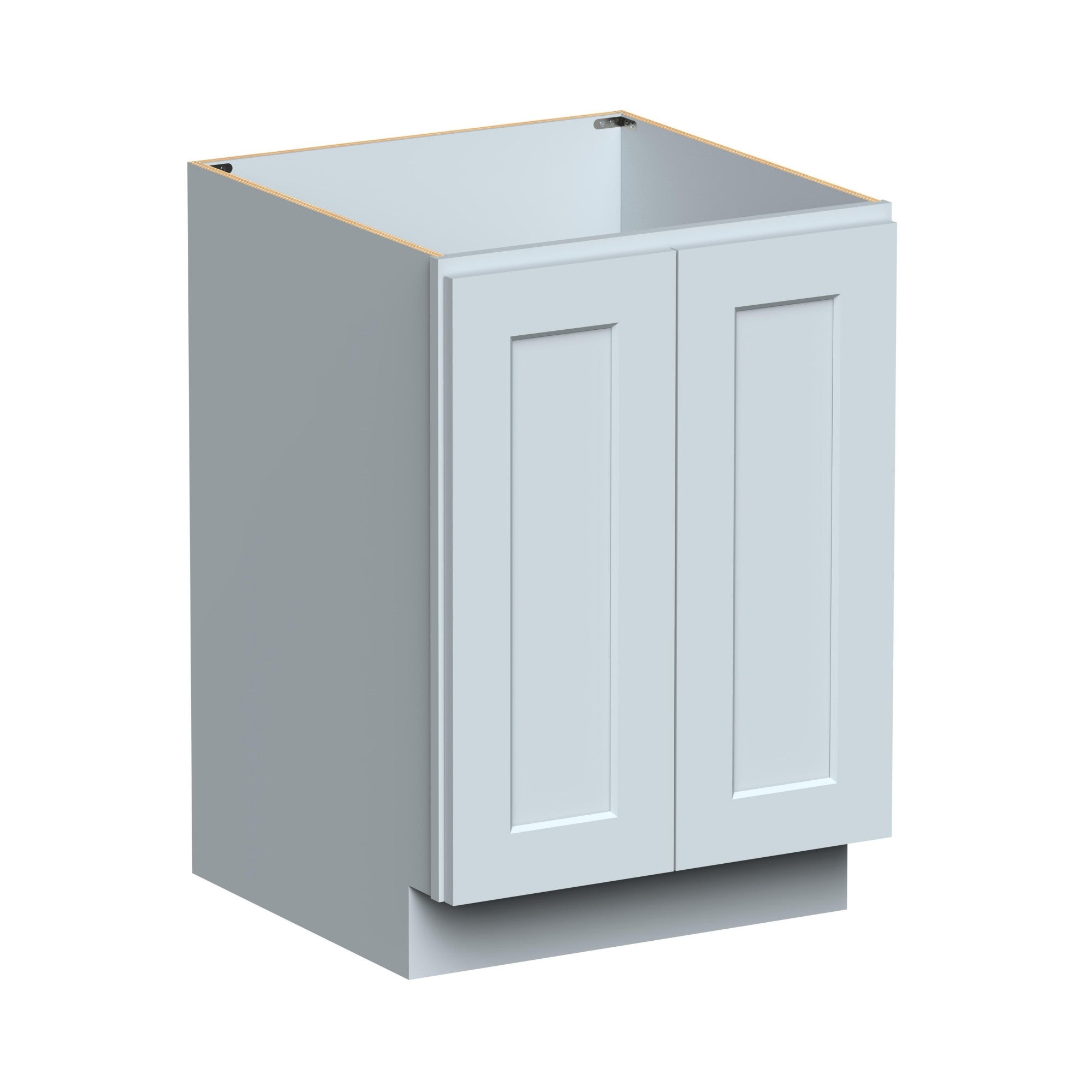 Alt View 1. Boyel Living - 24in.W DOVE GREY FULL HEIGHT DOOR BASE CABINET Fully assembled Cabinet With Two HDF Doors - Gray.