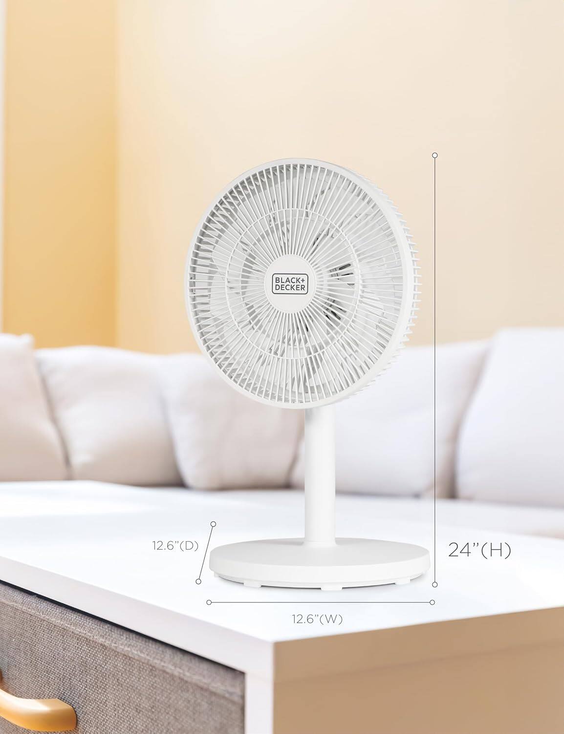 BLACK+ DECKER 12.6"(D) 12.6"(W) 24"(H)