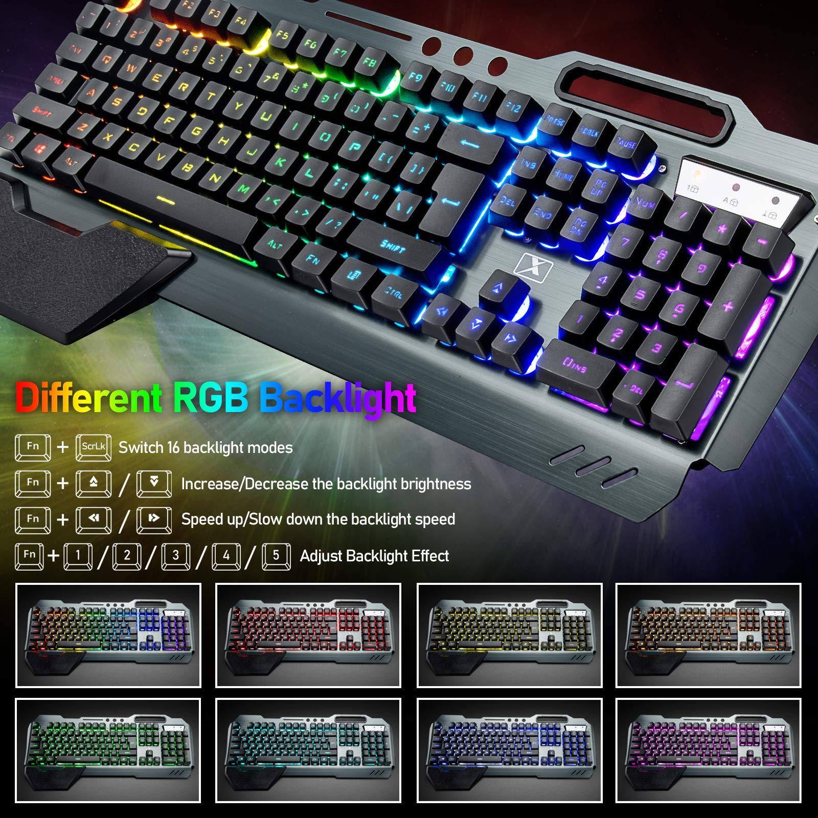 Different RGB Backlight

Fn + ScrLk Switch 16 backlight modes

Fn + ↑ / ↓ Increase/Decrease the backlight brightness

Fn + ← / → Speed up/Slow down the backlight speed

Fn + 1 / 2 / 3 / 4 / 5 Adjust Backlight Effect