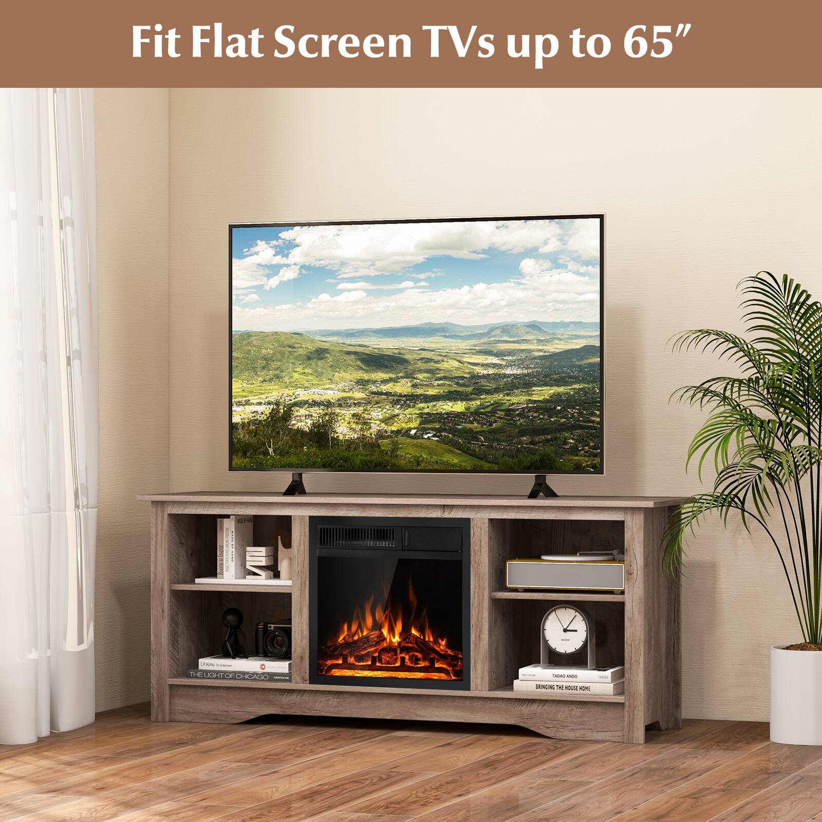 Fit Flat Screen TVs up to 65"