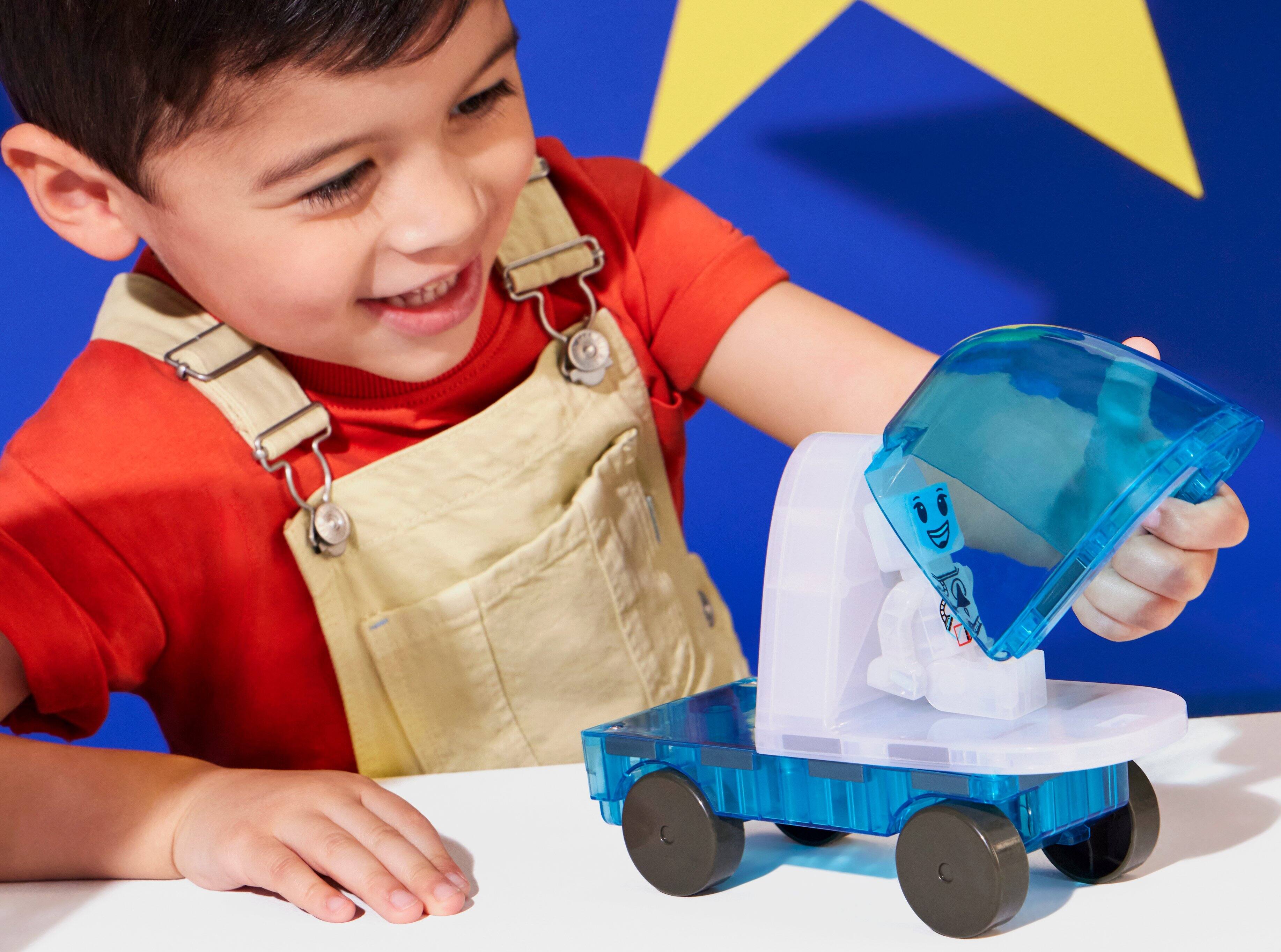 Alt View 1. Magna-Tiles - SPACE 32-Piece Magnetic Construction Set, THE ORIGINAL MAGNA-TILES.