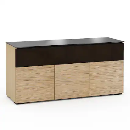 Front. Salamander Designs - Salamander Designs Chameleon Collection Denver 339 Triple Speaker Integrated Cabinet - Oak.