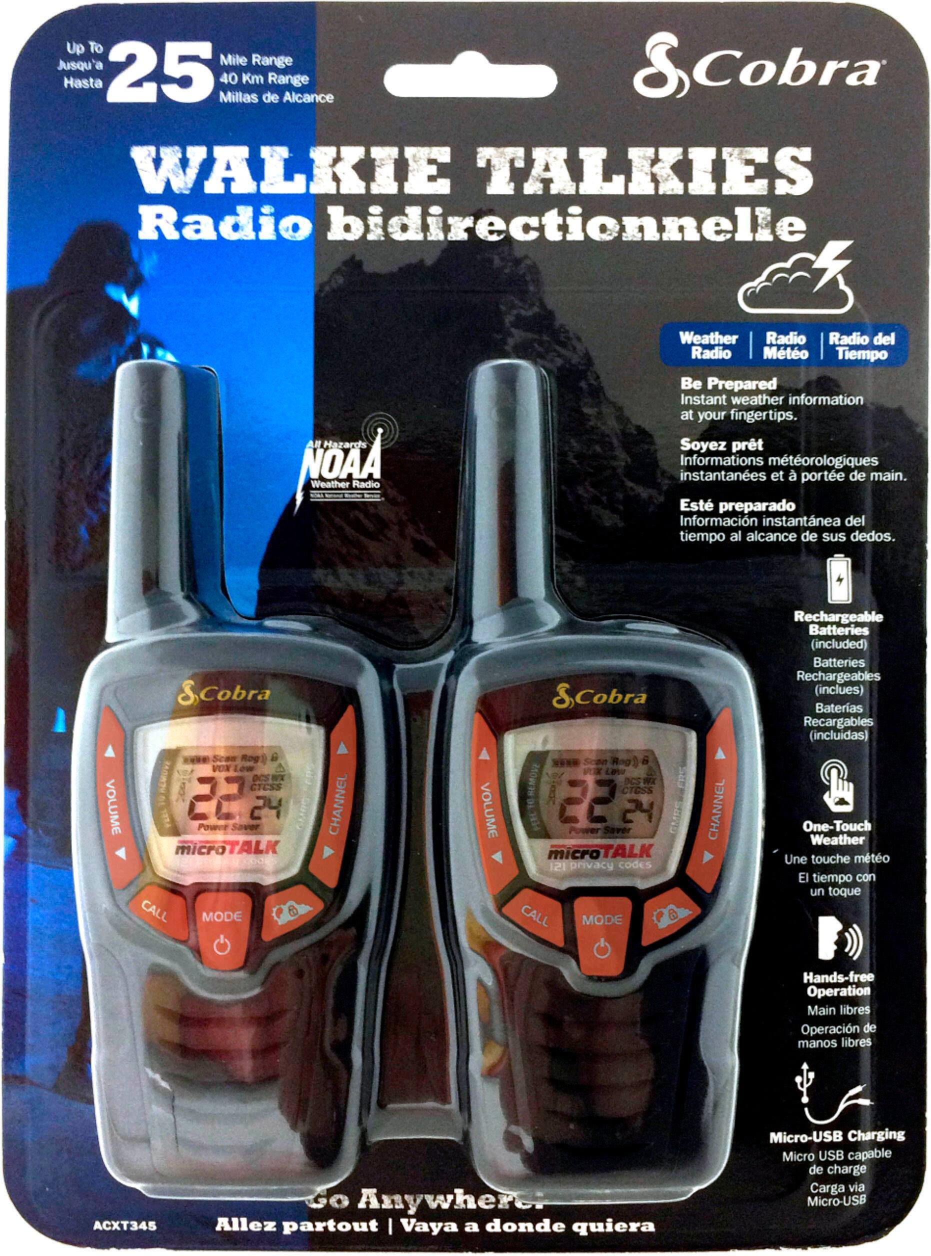 Alt View 19. Cobra - 25-Mile, 22-Channel FRS/GMRS 2-Way Radio (Pair) - Black.