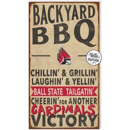 Jardine - Ball State Cardinals 11" x 20" Indoor/Outdoor BBQ Sign - Brown