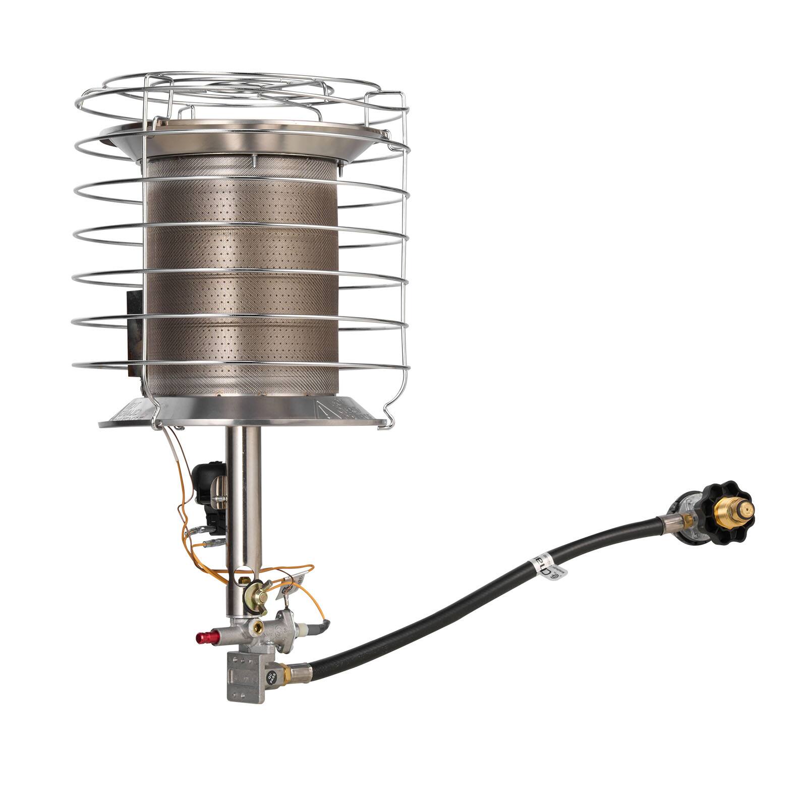 Alt View 5. VEVOR - Propane Tank Top Heater, 42000 BTU Rapid Heating 360-Degree Infrared Radiant Tank Top Gas Heater, Stepless Temperature - Silver.