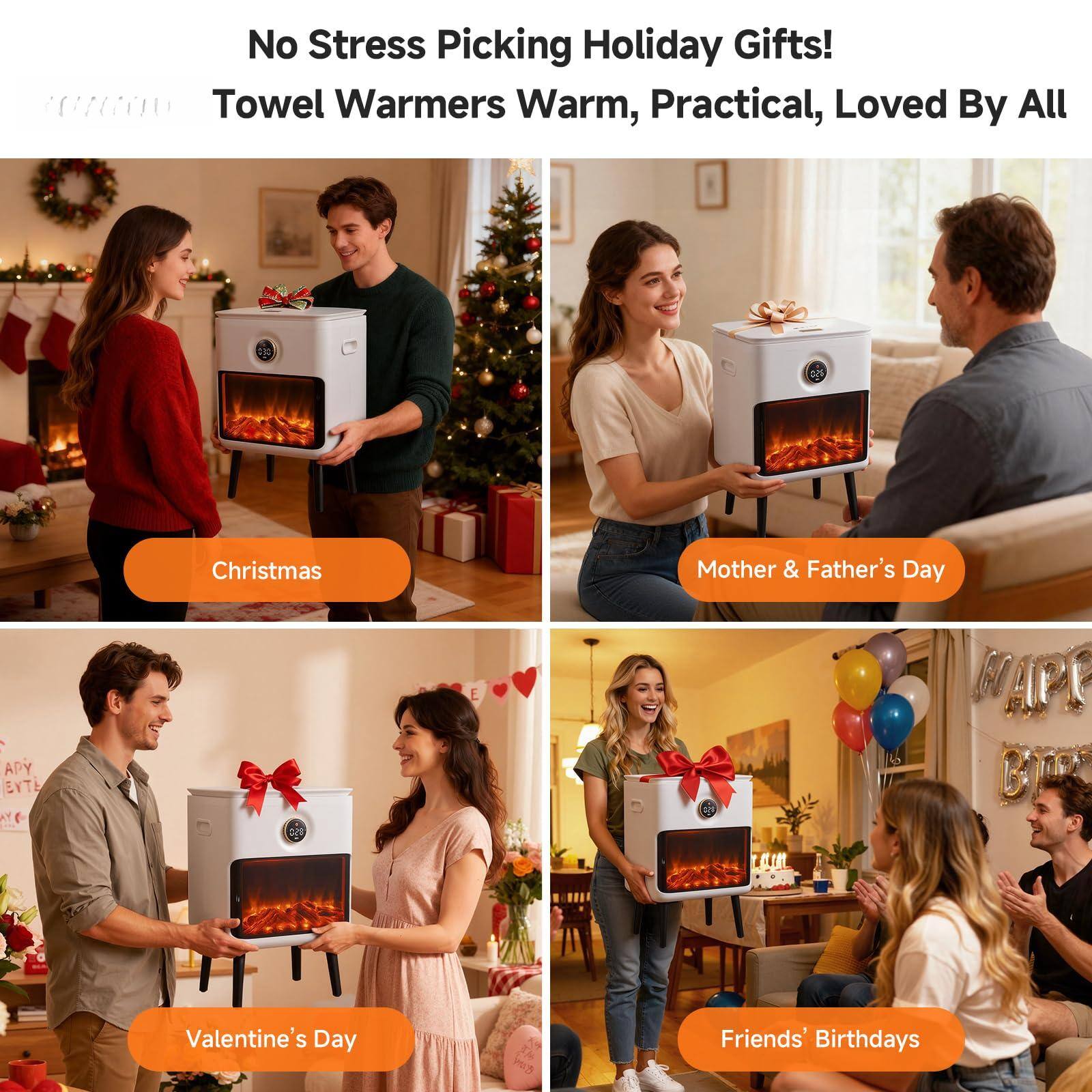 No Stress Picking Holiday Gifts!  
Towel Warmers Warm, Practical, Loved By All  

Christmas  
Mother & Father's Day  
Valentine's Day  
Friends' Birthdays