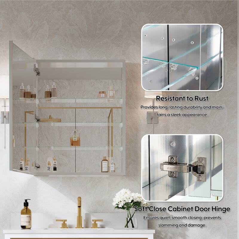 Resistant to Rust  
Provides long-lasting durability and maintains a sleek appearance.  

Soft Close Cabinet Door Hinge  
Ensures quiet, smooth closing; prevents slamming and damage.