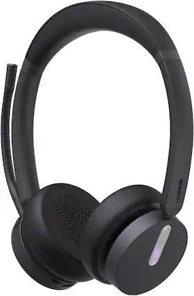 Front. Yealink - Yealink 1208685 WH64 Hybrid Dual Teams Headphones,Dongle Hybrid Technology Idealfor Microsoft Teams, Noise Reduction USB.