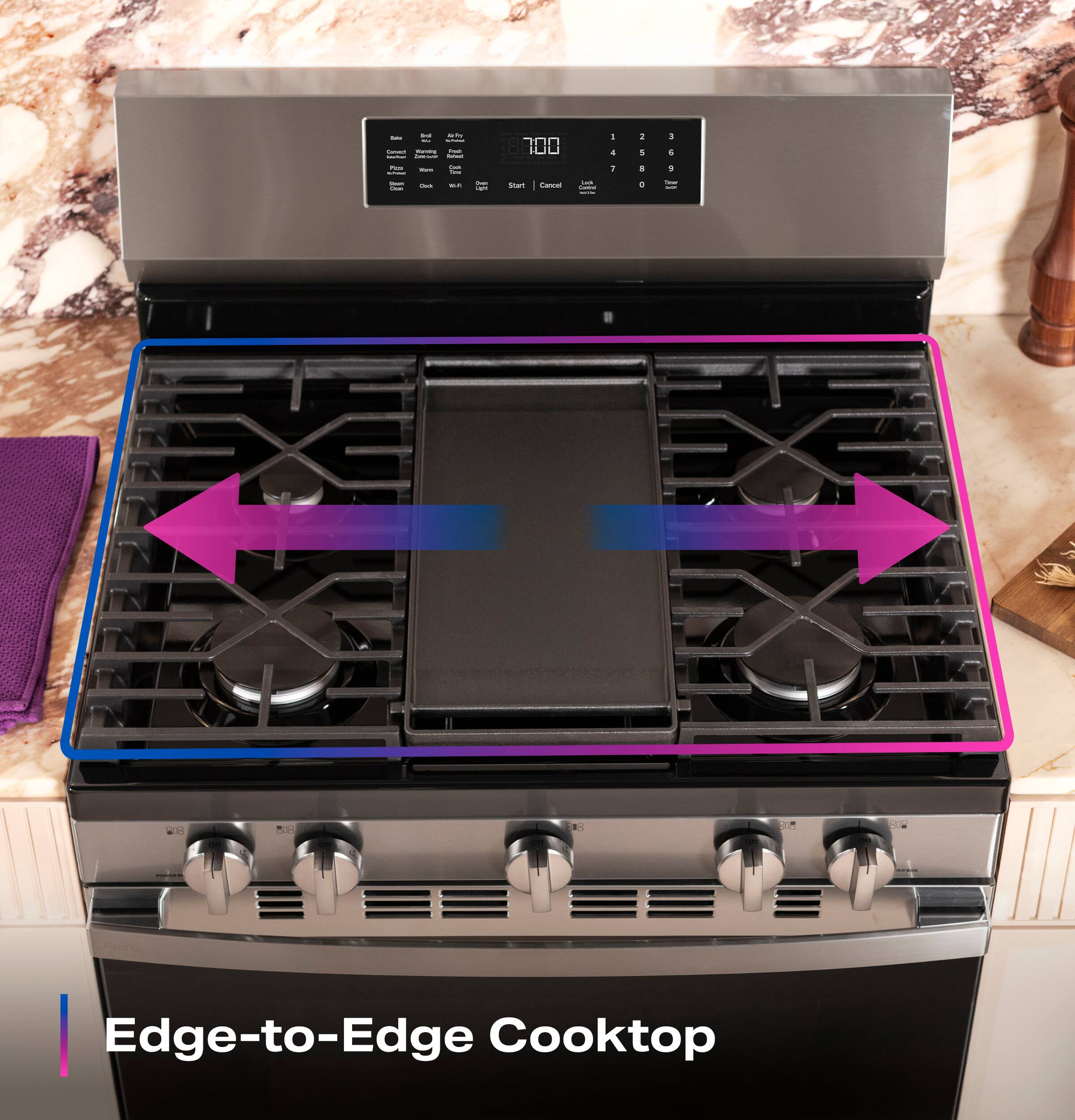 Edge-to-Edge Cooktop