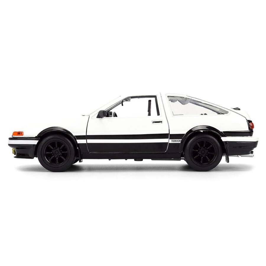 Jada Toyota Trueno AE86 RHD White/Black w/ Graphics & Takumi Jada Toyota Trueno AE86 RHD White/Black w/ Graphics & Takumi